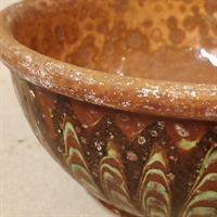 antik glaseret skål keramik lertøj gammel 